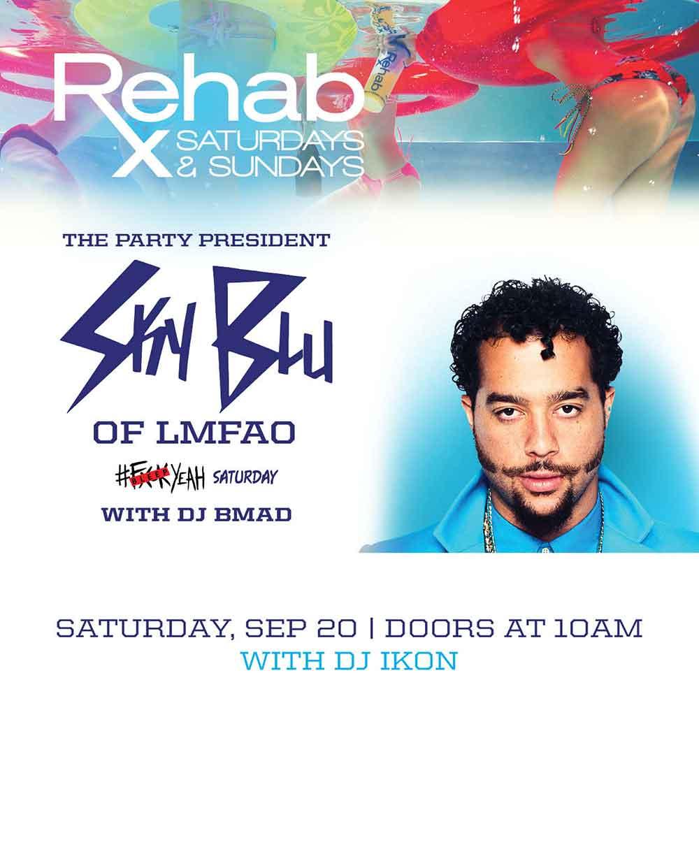 Sky Blu of LMFAO at Rehab